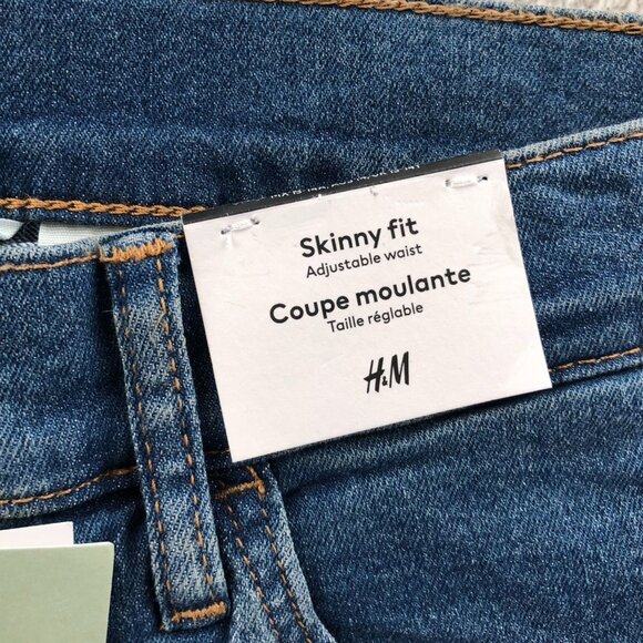 NWT H&M Womens Jeans Size 18 Skinny Fit Cotton Blue Denim Ankle Casual Classic - Picture 11 of 16